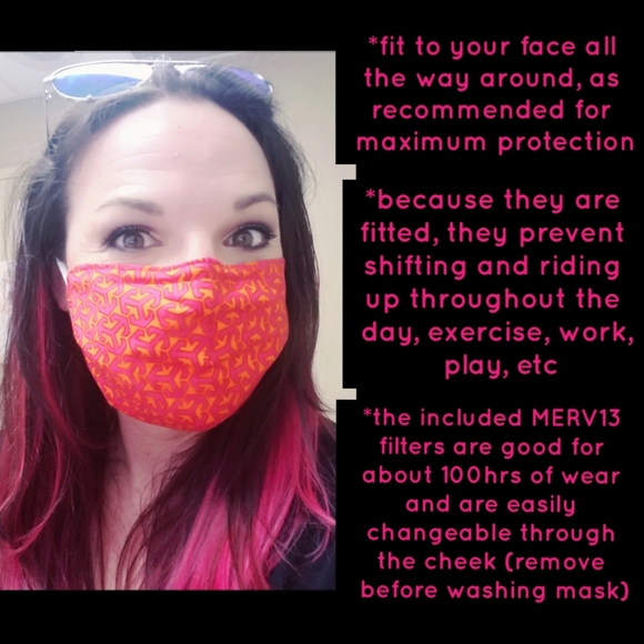 💗FABULOUS Dustbag NO GAP Face Masks w/ Filters - Picture 3 of 8